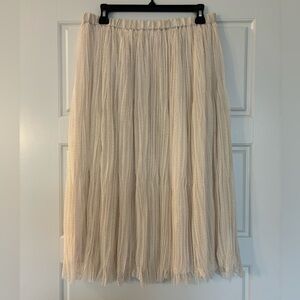 Sparkly Cream Midi skirt